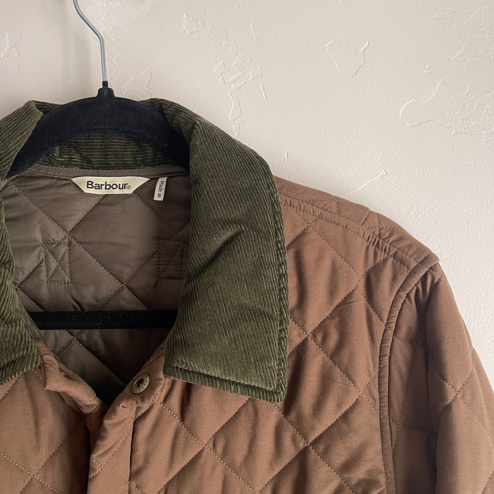 Barbour Men's Bridle Quilted Jacket with Corduroy Collar